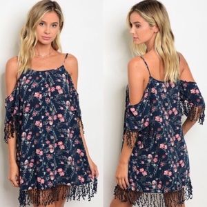 NWT Excellent Quality Cutest Fringe Detail Stylish Flattering Dress